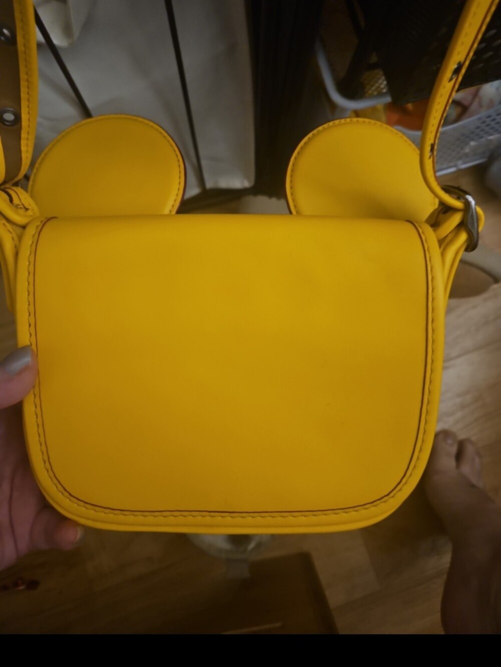 Disney X COACH | limited edition leather mustard yellow Mickey Mouse ears purse